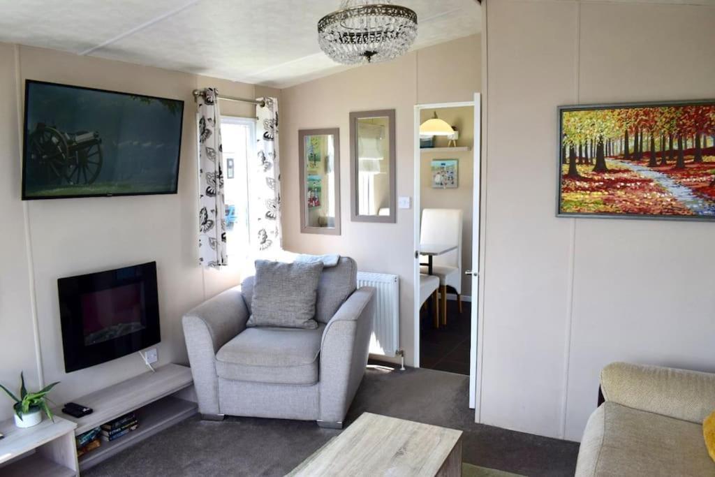 Cosy & Modern Private Seaview Caravan North Seaton Eksteriør bilde