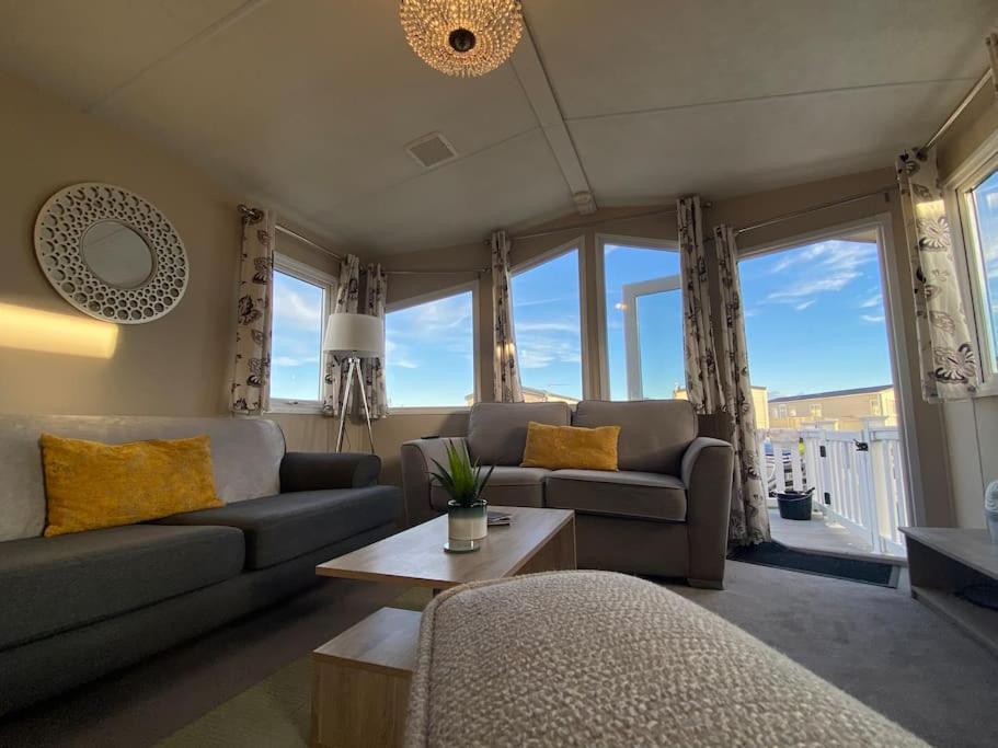 Cosy & Modern Private Seaview Caravan North Seaton Eksteriør bilde