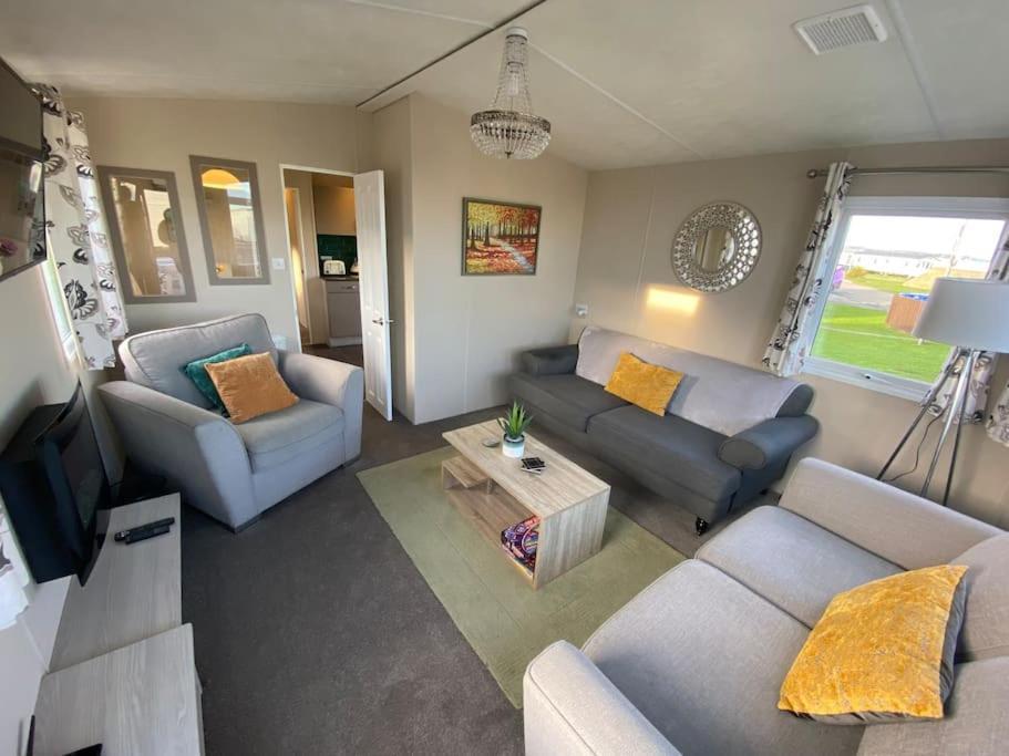 Cosy & Modern Private Seaview Caravan North Seaton Eksteriør bilde